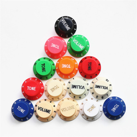 Donlis Free Shipping 1set 1V2T Colorful Electric Guitar Knobs DIY Guitar parts Volume Tone knob guitar parts guitar accessories ► Photo 1/6