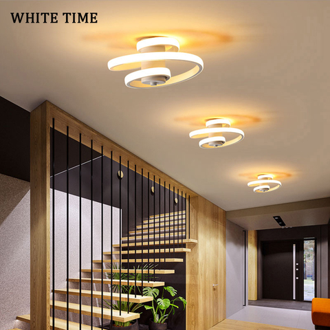 Black&White&Coffee Modern Led Chandelier Corridor Light For Bedroom Living Dining room Kitchen Indoor Ceiling Chandelier Lamp ► Photo 1/6