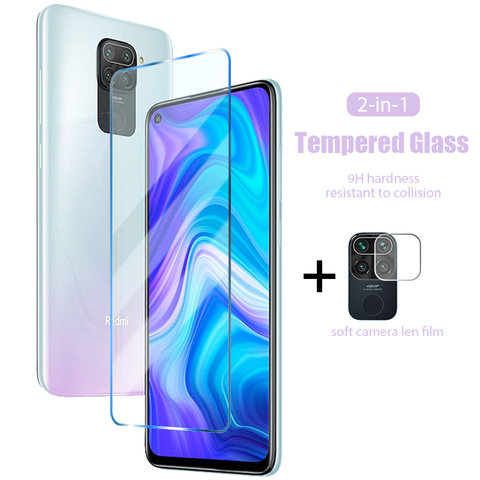 2 in 1 Protective Glass for Redmi Note 9C 9I 9AT 9A 9 Back Camera Screen Protector On Redmi Note 9 9T 9S 9 Pro Max 8T 8 Pro Film ► Photo 1/6