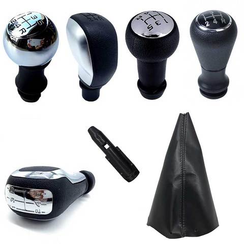 Gear Shift Knob PU Leather Gaiter Boot Cover With Shift Lever For Peugeot 106 206 306 308 309 405 406 407 605 607 806 807 C2 C5 ► Photo 1/6