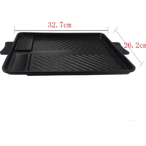 Korean Non-stick Bakeware Smokeless Grill Pan Barbecue Tray Stovetop Plate for Kitchen Indoor Outdoor Party Camping BBQ Grilling ► Photo 1/6