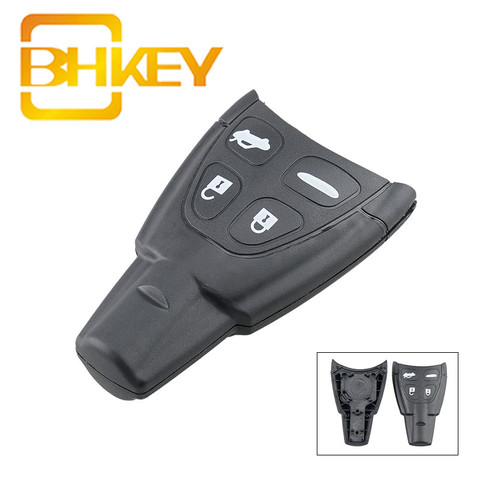 BHKEY 4 Buttons Smart Car Key Shell for SAAB 9-3 93 9.3 9-5 95 9.5 2003-2011 Replacement Car Remote Key Fob Case Keyless Entry ► Photo 1/5