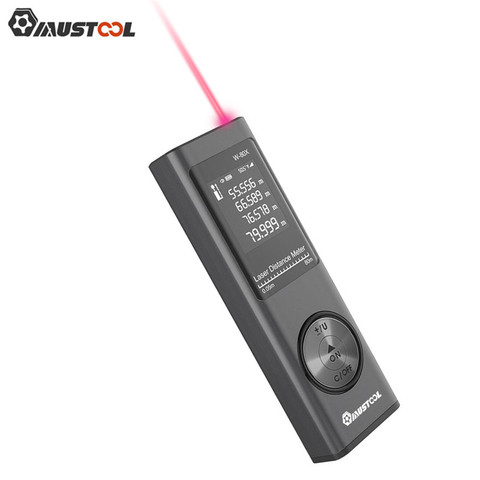 MUSTOOL 80m Digital Laser Rangefinder & Electronic Angle Sensor M/In/Ft Unit USB Pythagorean Mode Distance Area Volume Measure ► Photo 1/6