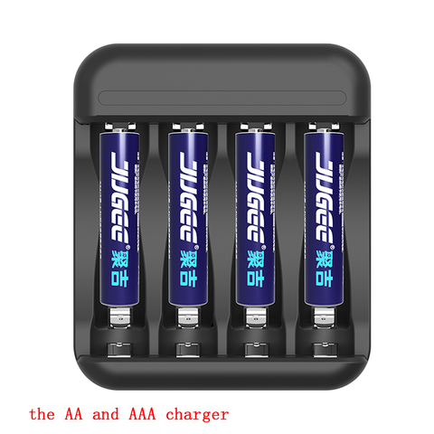 Jugee AAA 1.5v 1000mWh   li-ion  lithium   1.5V  usb  rechargeable AA battery and  AAA AA charger ► Photo 1/3
