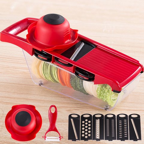 Mandoline Slicer Vegetable Cutter with Stainless Steel Blade Manual Potato Peeler Carrot Cheese Grater Dicer Kitchen Tool ► Photo 1/6