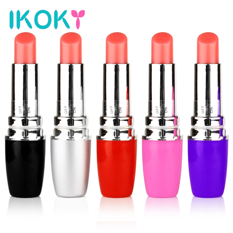 IKOKY Mini Discreet Lipstick Vibrator Waterproof Vibrating Jump Egg Bullet Massage Sex Toy for Women ► Photo 1/6
