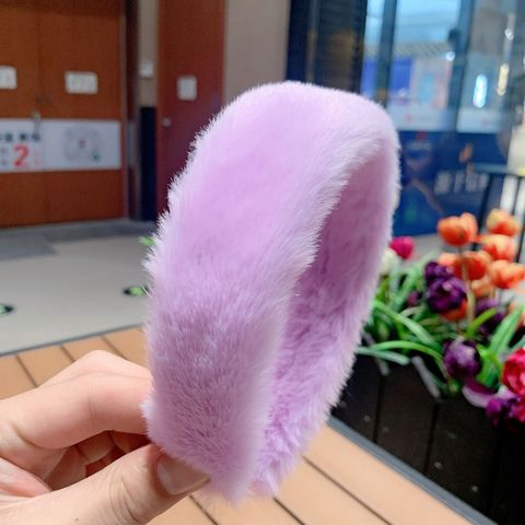 Fashion Faux Fur Hair Bands For Women Girls Soft Solid Color Headband  Make-Up Daily Life Headwear Hair Accessories Wholesale - Price history &  Review | AliExpress Seller - Munasi Accessories Store 