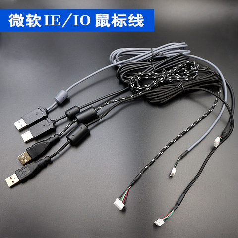 Mouse Cable For Microsoft IO1.1 IE3.0 Red Shark and Mouse Repair Cable Replacement wire gift mouse foot stickers ► Photo 1/6