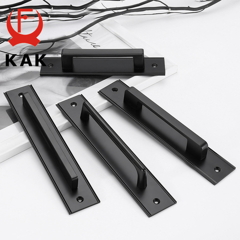 KAK Aluminium Alloy Black Door Handles for Interior Doors Bedroom Kitchen Door Pulls Furniture Handle Door Hardware ► Photo 1/6