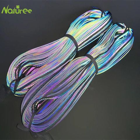 10M Reflective Piping Strip Night Colorful Rainbow Braiding Trim Reflective Cords Sewing On Garment Edge ► Photo 1/2