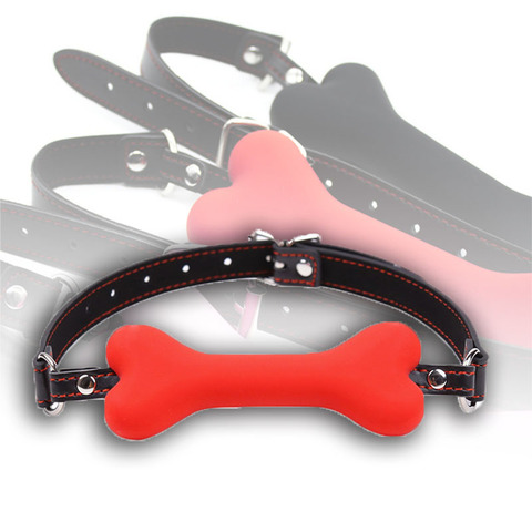 bone Gag Adult Fetish Stopper mute Sex games toys harness Boutique Strict Silicone Bit restraint Bondage Gear Pony&Puppy Play ► Photo 1/6