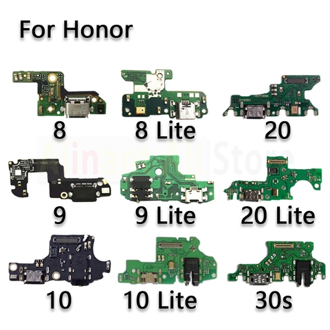 Original Charger USB Board Charging Connector PCB Port Dock Flex Cable For Huawei Honor 8 8A 8C 8X 9 9i 9X 10 Lite Max Pro ► Photo 1/6