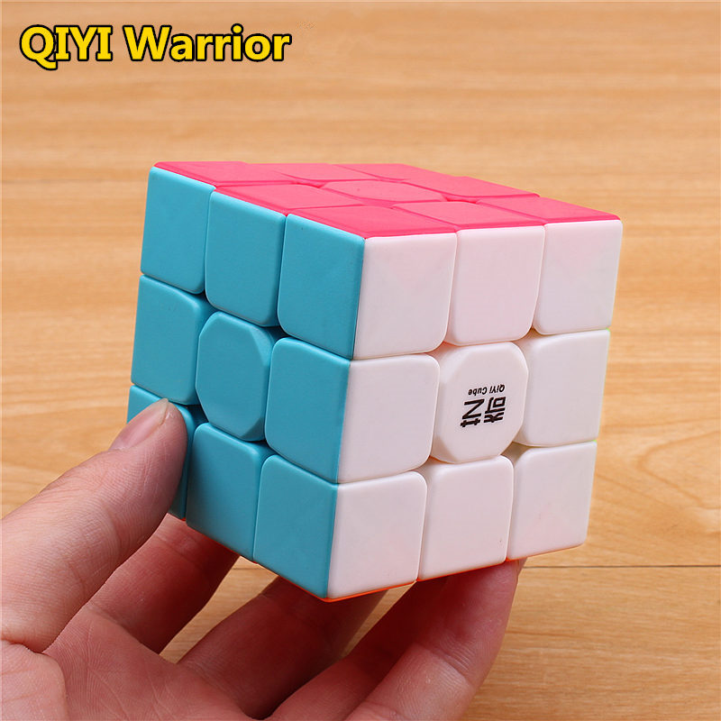 Details about   qiyix warrior s Magic Cube Colorful stickerless speed 3x3 cube antistress 3x3x3 