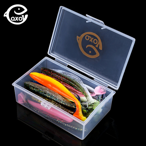 QXO Fishing Soft Lure Worm With Box Silicone Bait Swimbait Streamer Sea Fishing Spoon Lure 7cm 10cm Wobbler Set ► Photo 1/6