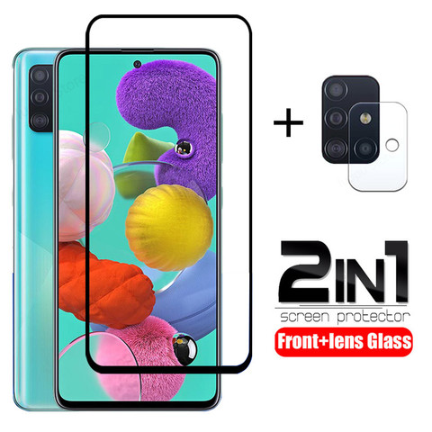 tempered glass for samsung A51 A71 A50 A30 a 51 a31 a21s glass camera lens screen protective for samsung galaxy A71 A51 glass ► Photo 1/6