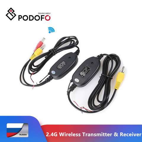 Podofo 2.4G Wireless Transmitter & Receiver for Car Reverse Rear View Backup Camera and Monitor Parking Assistance Vehicle CAM ► Photo 1/6