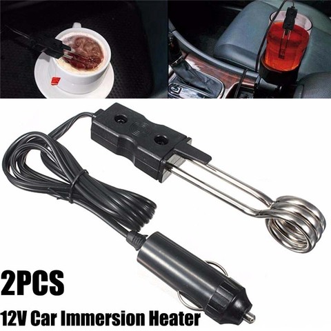 2Pcs 12V 120W Portable Electric Car Immersion Water Heater For Travel Camping Picnic Mini Boiler Hot Water Coffee Immersion ► Photo 1/6