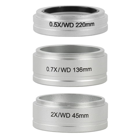 WD 0.5X 0.7X 2.0X 8X-50X Trinocular Microscope Stereo Microscope Auxiliary Objective Lens Barlow Lens For Nikon SMZ645 SMZ745 ► Photo 1/6