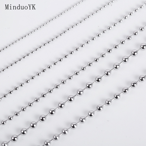 5 Meter Stainless Steel Ball Beads Chains For Jewelry Making Findings DIY Necklace Beades Chains Accessories ► Photo 1/6