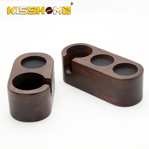 Beech Walnut Wood Espresso Distributor Mat Coffee Tamper Stand Support Base Rack Barista Tools Accessories ► Photo 1/6