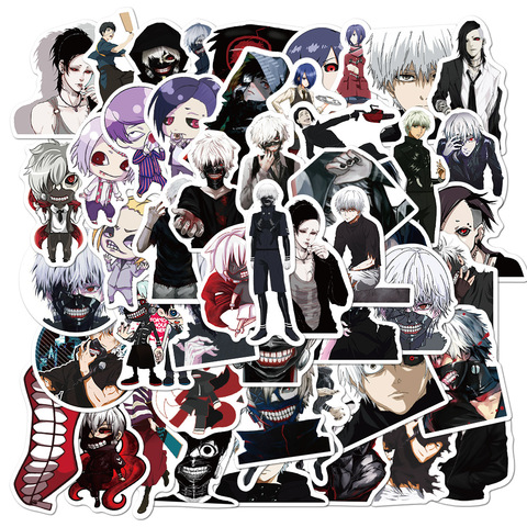 50pcs Japan Anime Tokyo Ghoul Sticker Graffiti for Luggage Laptop Skateboard Bicycle Decal Pegatinas Stickers Children Gift ► Photo 1/6