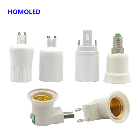 Led Lamp Bulb Base Conversion Holder Converter Socket Adapter MR16 GU10 G9 B22 E27 E14 E40 Fireproof Material For Home Light ► Photo 1/6