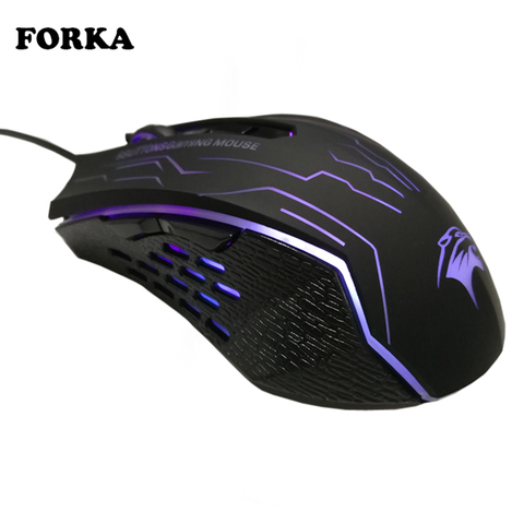 Silent/Sound Wired Gaming Mouse Gamer 6 Buttons 3200DPI USB LED Optical Computer Mouse Mice for PC Laptop Game LOL Dota 2 ► Photo 1/6