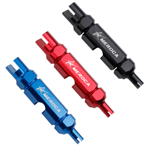 MEROCA Bicycle Schrader Valve Multifunction Wrench Tire Inner Tube MTB Bike Presta  Extension Rod Removal Tool ► Photo 1/6