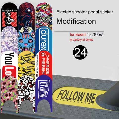 For xiaomi M365 1S Electric Scooter Personalized Footpad Sticker Modification Various Styles Choose PVC Waterproof ► Photo 1/6