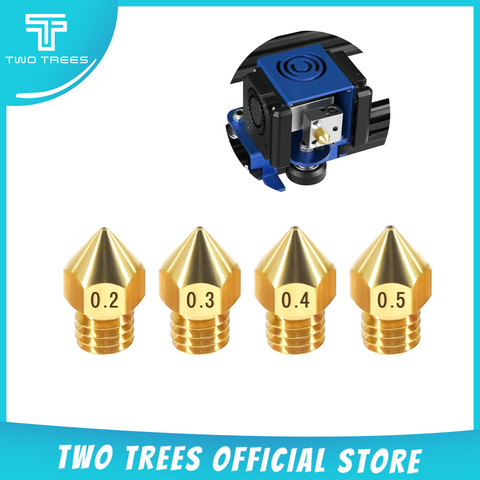 5Pcs MK8 pointed Nozzle 1.75mm ( 0.2/0.3/0.4/0.5mm ) Part For Extrusion 1.75mm Filament Head Brass 3D Nozzle 3d printer ► Photo 1/6