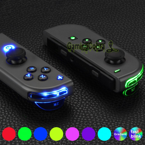 7 Colors 9 Modes NS Joycon DFS LED Kit Multi-Colors Luminated Classical Symbols ABXY Trigger Face Buttons for NS Switch JoyCon ► Photo 1/6