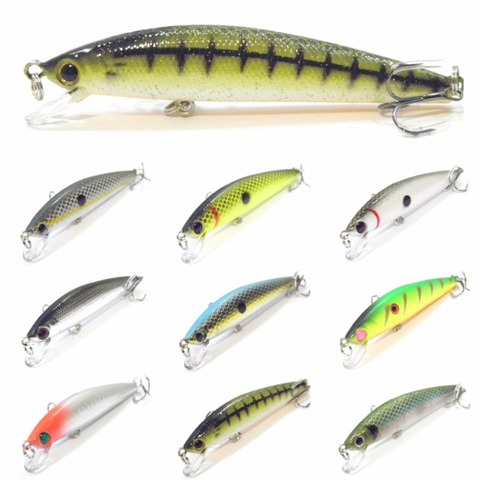 wLure 8.5cm 7.3g Minnow Crankbait 2 Balls Running Weight Transfer 2 Size 8 Hooks Tight Wobble Action Floating Jerkbait M638 ► Photo 1/6