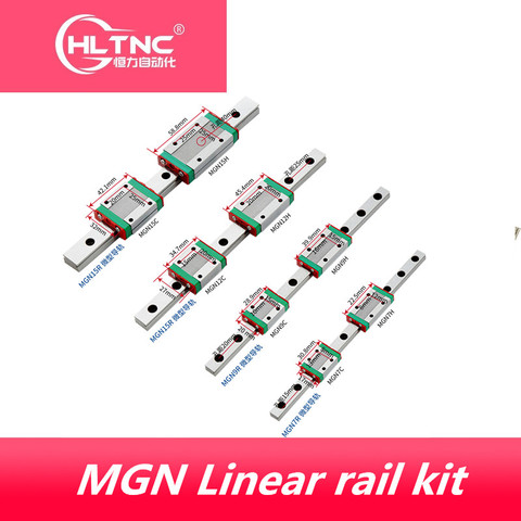 MGN9 MGN12 MGN15 100 200 250 300 350 400 450 500 550 600 700 800 mm linear rail +MGN9H MGN12H MGN15H MGN9C MGN12C MGN15C block ► Photo 1/6