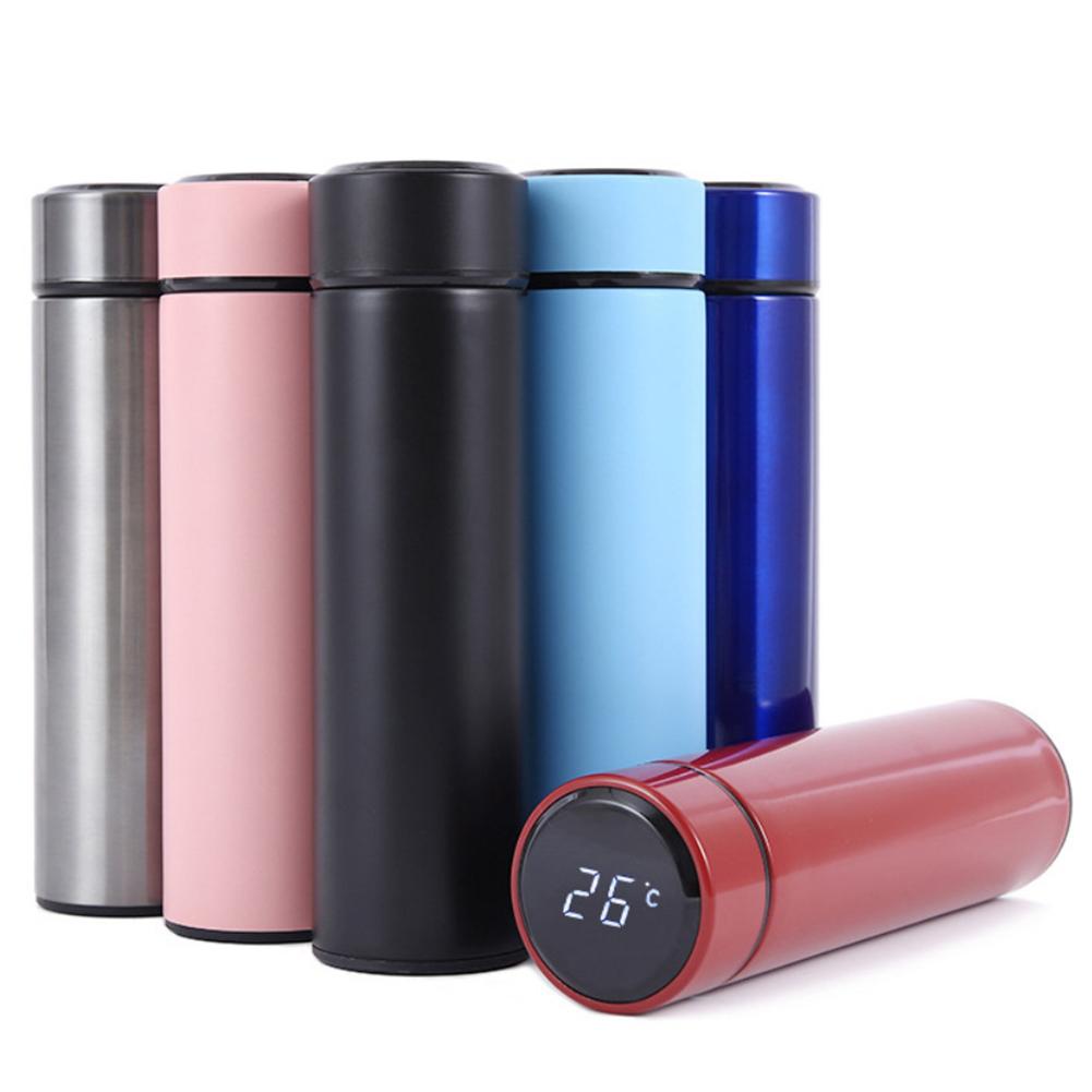 Stainless Steel Smart Water Bottle, Temperature Display Thermal Mug Coffee  Thermos Travel Mug With Tea Infuser - Vacuum Flasks & Thermoses - AliExpress