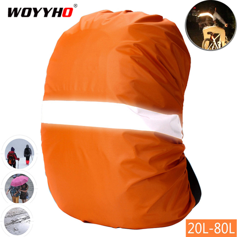 80L Reflective Rain Cover Backpack, 20L 35L 45L Waterproof Bag Cover,Outdoor Camping Hiking Climbing Dustproof Case for Backpack ► Photo 1/6