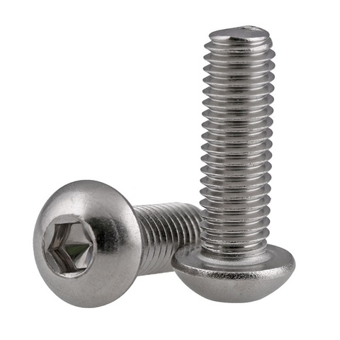 M3 M4 M5 M6 M8 M10 Pan Head Hex Hexagon Socket Machine Screws 316 Stainless Steel DIN7380 Half Round Head Allen Bolts ► Photo 1/5