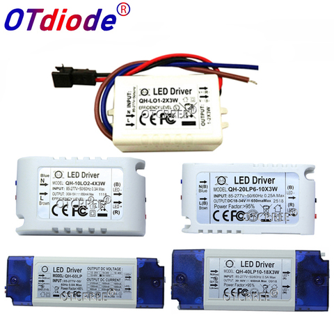 High PF Constant Current LED Driver 600mA 3W 10W 20W 30W 40W 50W 60W1-2x3w 6-10x3w 10-18x3w 18-30x3W Lamp Lighting Transformers ► Photo 1/6