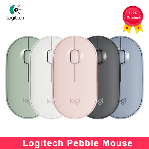 Logitech Pebble M350 Wireless Bluetooth Mouse Original Mini&Thin 1000DPI 100g High Precision Optical Tracking Unifying Colorful ► Photo 1/6