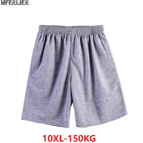 large size 6XL 8XL 10XL summer men cotton shorts soprts big sales cheap Comfortable soft oversize loose shorts 150KG gray 66 68 ► Photo 1/6