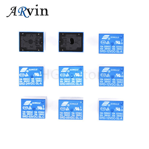 5PCS/Lot 4pin Relays SRD-05VDC-SL-A SRD-09VDC-SL-A SRD-12VDC-SL-A SRD-24VDC-SL-A SRD-48VDC-A 5V 12V 24V 48V Power Relays ► Photo 1/6