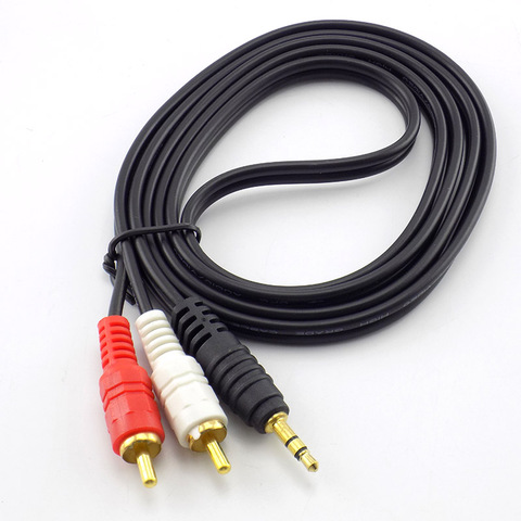 1.5M 3M 5M 3.5mm Plug Jack Connector to 2 RCA Male Music Stereo Adapter Cable Audio AUX Line for Phones TV Sound Speakers ► Photo 1/6