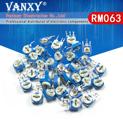 20pcs RM063 RM-063 100 200 500 1K 2K 5K 10K 20K 50K 100K 200K 500K 1M ohm Trimpot Trimmer Potentiometer variable resistor ► Photo 1/6