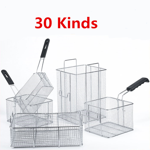 Stainless steel fryer screen French fries frame square filter net encrypt colander strainers shaped Frying fried mesh basket ► Photo 1/6