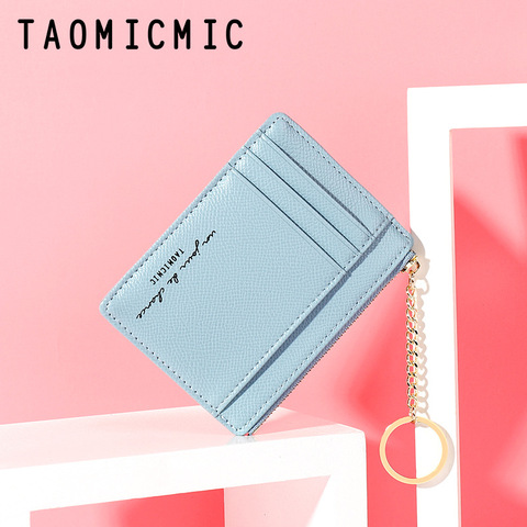 New Women Wallets Zipper PU Leather Coin Purse Mini Key Chain Small Wallet Multi-card Bit Card Holder Card Holder ► Photo 1/6