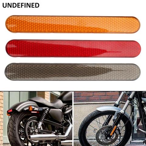 2pcs Motorcycle Reflector Safety Warning Sticker Saddlebag Latch Cover For Harley Sportster XL Dyna Touring Electra Glide ► Photo 1/6
