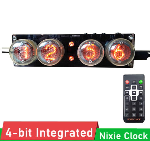 Glow Tube Clock 4-bit Integrated + Remote control RGB LED DS3231 TIME Nixie Clock QS30-1 SZ1-1 SZ3-1 SZ-8 ZM1020 Z560M ► Photo 1/6