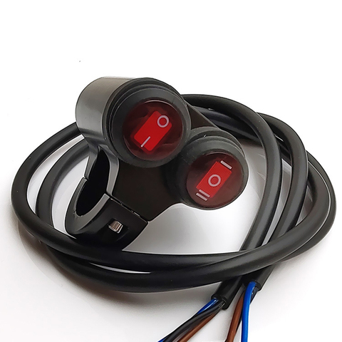 7/8'' 22mm Motorcycle Aluminum Alloy Handlebar Switches Waterproof 2 Files + 3 Files Headlight Fog Spot Light ON/OFF Switch 12V ► Photo 1/6