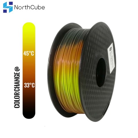 PLA 3D Filament Tri Temperature Color Change  Lava 3D Printer Filament, Black to Red to Yellow, 1KG 1.75mm  Tolerance +/-0.05 ► Photo 1/4