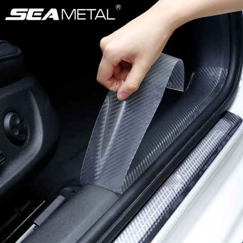 3D Carbon Fiber Car Stickers Car Door Edge Protector Film Universal Anti Scratch for Car Body Doors Guard Sill Trunk Auto Vinyl ► Photo 1/6