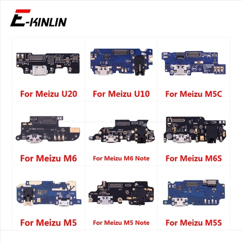 USB Charging Port Dock Plug Connector Charger Board With Mic Microphone Flex Cable For Meizu U20 U10 M6 M6S M5 M5C M5S Note 8 ► Photo 1/6